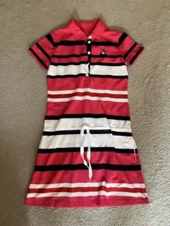 ストライプポロシャツワンピース