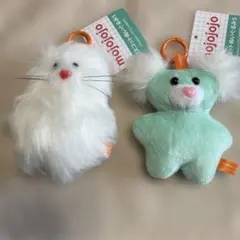 mojojojo ぬいぐるみマスコット5 2種　シロ×グリーン