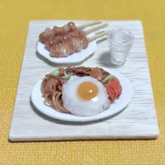 ミニチュアフード 焼きそば 焼き鳥 セット