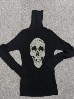 【美品】HYSTERIC GLAMOUR　タートルネック ニット　スカル　ドクロ 2026年最新】ヒステリックグラマー タートルネックの人気アイテム