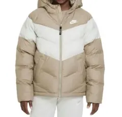 ナイキ ダウンジャケット ホワイトベージュ キッズ/レディース