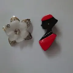 ブローチ 2点セット 昭和レトロ ①