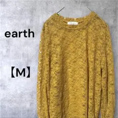 アースミュージックエコロジー　レーストップス　カットソー　袖フリル　M