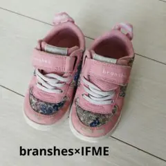 branshes×IFME ピンク花柄スニーカー 15.5cm