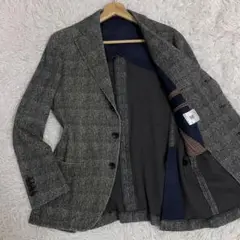美品✨スーツセレクト ジャケット ヘリンボーン イタリア生地 ストレッチ AB5