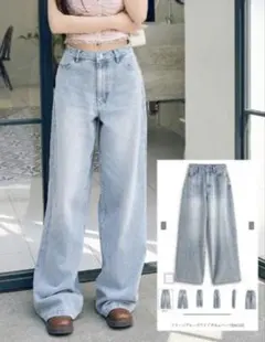 GRL ILLIT アイリット BEBルーズワイドデニムパンツ[qu133] sのサムネイル