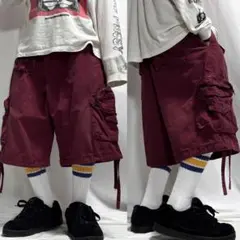 90s マルチポケット カーゴ バギー パラシュートパンツ ショーツ Tech