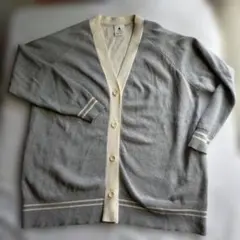 nike ord... グレーアイボリー カーディガン　美品　大きめ