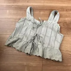 ⭐️美品⭐️エヘカソポ　フリル付きビスチェ　くすんだグリーンのサムネイル