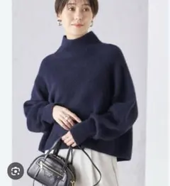 シップス ダークグレー　タートルネック ニット 新品