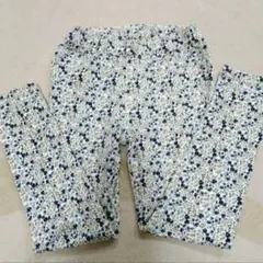 【未使用】130　小花柄　長ズボン　女の子　キッズ　ストレッチ素材　可愛い