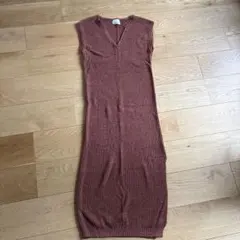 EGOIST ノースリーブリブニットワンピース