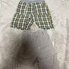 チェック柄ボトムス 2点セット