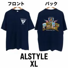 ALSTYLE PMRF ハワイ 米軍 両面プリントTシャツ XL相当 ネイビー