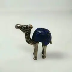 ラクダ　青　置物