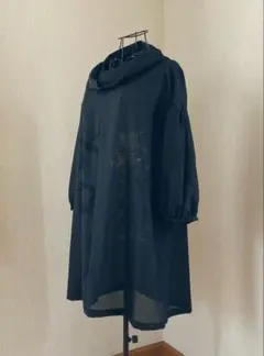 着物リメイクR144洗い張り正絹絽パフスリーブチュニック