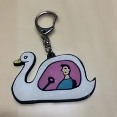 ハイタイド　キーホルダー　白鳥デザイン