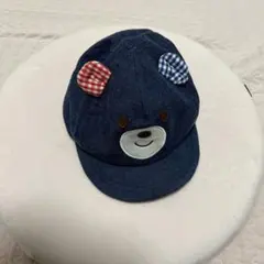 ミキハウスホットビスケッツ　顔ドン デニムキャップＭサイズ