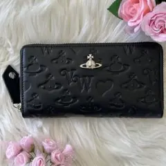 Vivienne Westwood 長財布 ブラック ラウンドファスナー