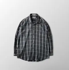 ペリーエリス コットンレーヨン チェックシャツ XL ブラックのサムネイル