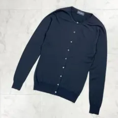 ジョンスメドレー ウール100％ カーディガン ブラック サイズS*FD791