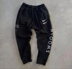 NIKE SWOOSH スウェットパンツ　ブラック ホワイト S