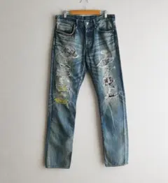 ヒステリックグラマー　CPR加工　ダメージ加工　セルビッチ　赤耳　スタッズ　L 2025年最新】ヒステリックグラマー CPR 加工 デニムの人気