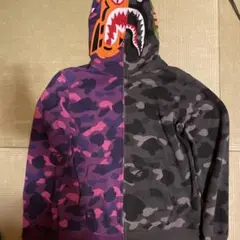 a bathing ape tiger shark 蓄光 パーカー - メルカリ