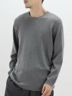 MENS inherit クルーネックニット　黒