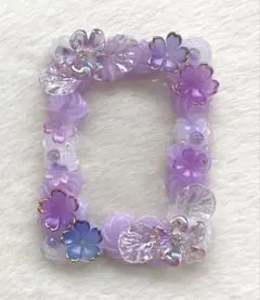 トレカケース ホイップデコ 桜❀オーロラフラワー パープル