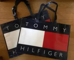 美品　TOMMY HILFIGER ロゴトートバッグ 大きめネイビー/レッド