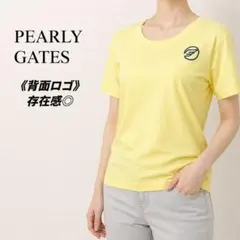 パーリーゲイツ Tシャツ イエロー 背面ロゴ ゴルフウェア メンズ 2 M 半袖のサムネイル