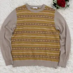✨美品✨ マグノリアトウキョウ フェアアイル柄クルーネックニットセーター 日本製