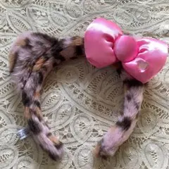 キティ　カチューシャ　ヒョウ柄