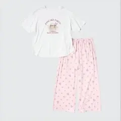 新品タグ付き UNIQLO ちいかわ × サンリオ ルームウェア 半袖 (M)