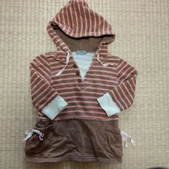 フード付きストライプトレーナー