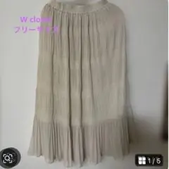W closet プリーツスカート ベージュ FREE SIZEのサムネイル