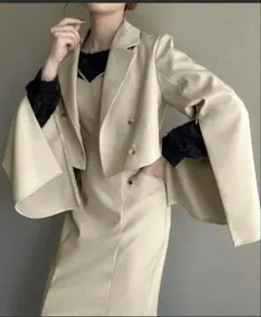 ジュノア junoah ショートジャケットセットマーメイドキャミワンピース M