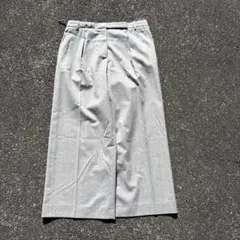 吟*様 60s フランス ウール 黒シャン スラックス ワイドフレア