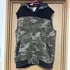 み*パ様 迷彩 フード付きベスト