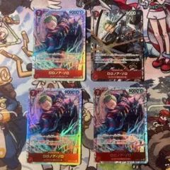 ロロノア・ゾロ SR 4枚セット EB04-007③ Roronoa Zoro SR Parallel EB04-007 Japanese ONE PIECE Card EGGHEAD
