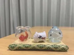 ナチュラルキッチン　夏オブジェセット　金魚鉢　蚊取りブタ　ヨーヨー　ミニ畳　置物のサムネイル