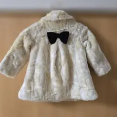 SISTER JENNI BABY ９０cm アイボリー 柄入り ファーコート