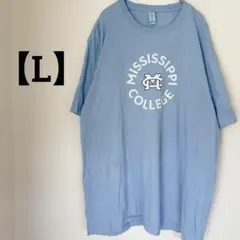 MISSISSIPPI COLLEGE【L】 Tシャツ L水色