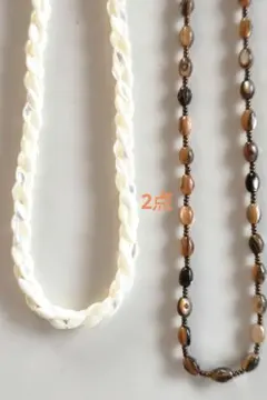 美品　ビンテージ　シェルネックレス(2個)セット(40cm・45cm)♪貝製