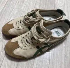 Onitsuka Tiger ベージュ/グリーン スニーカー