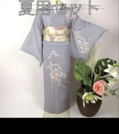 SALE❗️夏着物【付下げ】 堅絽　手描き友禅　手縫い 絽（夏物訪問着）【 No.P-103】ピンク・手描き京友禅 | 東京