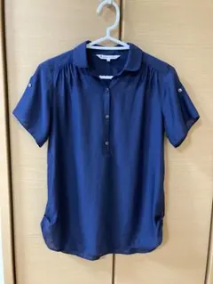 KUMIKYOKU クミキョク　ブラウス　シャツ　ネイビー サイズ1