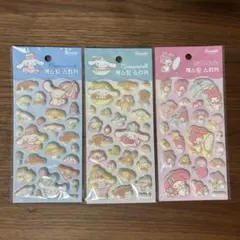 韓国ライセンス　サンリオ　マシュマロシール　シナモロール　マイメロ　3点セット