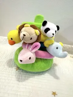 ベビーおもちゃ アニマルリングタワー 布おもちゃ 知育玩具 赤ちゃん 0歳 1歳のサムネイル